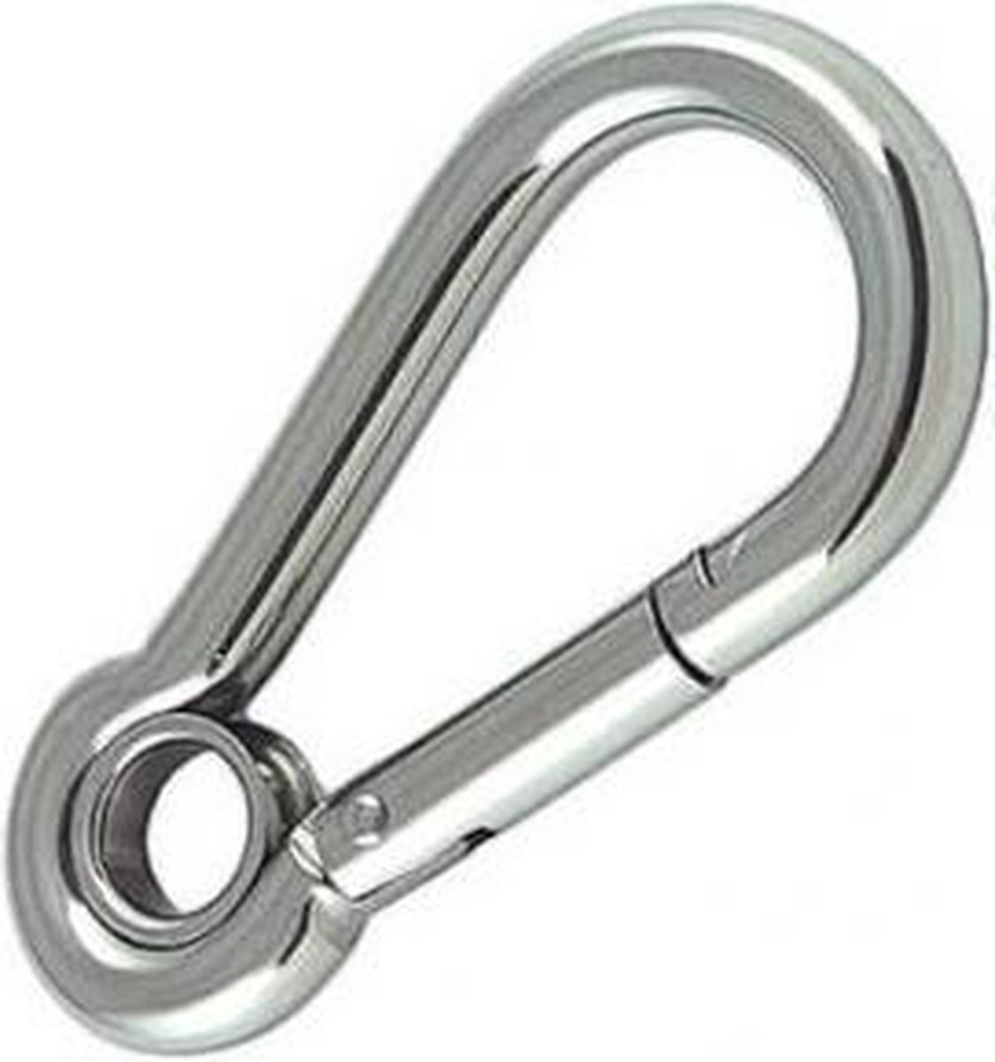 Karabijnhaak / carabiner 6x60mm - Met oog