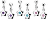 Huiscollectie Oorhangers Ster Zirkonia Zilver Glanzend 13 mm x 6.5 mm