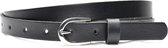 Moderiemen 2cm dames riem zwart zw201 - Maat 105 - Totale lengte riem 120 cm