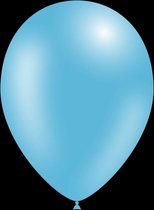 100 stuks - Feestballonnen licht blauw 26 cm metallic professionele kwaliteit