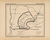 Historische kaart, plattegrond van gemeente Kedichem in Zuid Holland uit 1867 door Kuyper van Kaartcadeau.com