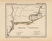 Historische kaart, plattegrond van gemeente Heukelom in Zuid Holland uit 1867 door Kuyper van Kaartcadeau.com