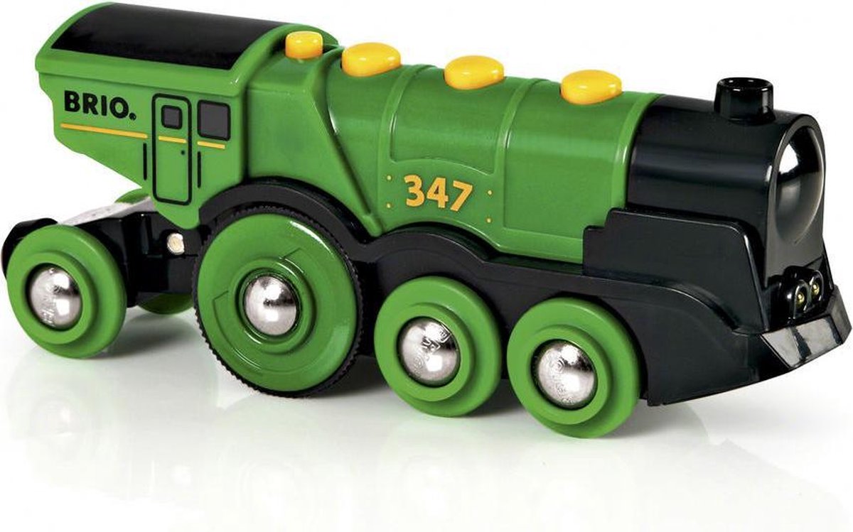 BRIO Groene Locomotief Op Batterijen - 33593 - Speelgoedvoertuig — afbeelding 2