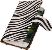 HTC Desire 500 Book Case Zebra Hoesje