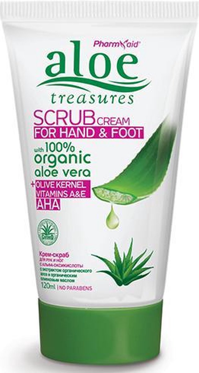 Pharmaid Aloe Treasures Hand Voet Scrub | 100% organic Aloe Vera 120ml | Natuurlijk Goed