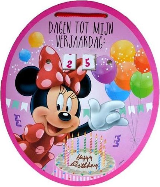 baard hop zitten Verjaardag aftelkalender Minnie Mouse | bol.com