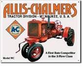 Allis- Chalmers Model WC Metalen wandbord 31,5 x 40,5 cm.