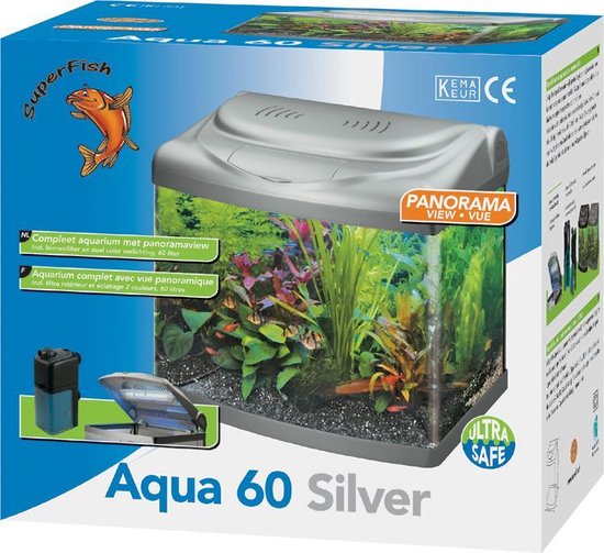 Periodiek Pasen pad SuperFish Panorama - Aquarium - 60 liter - Zilver | bol.com