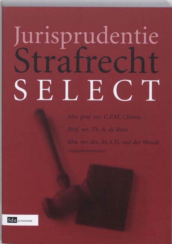 Jurisprudentie strafrecht select - cover