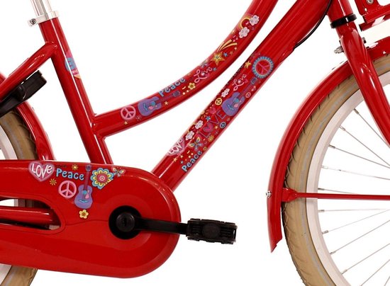 Bike Fun Love & - Kinderfiets - Meisjes - Rood - 20 Inch | bol.com