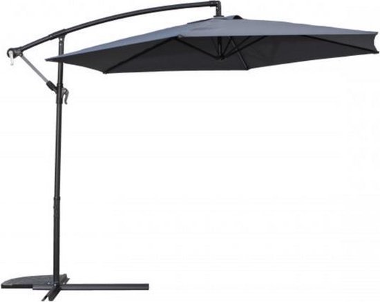 poeder Uitscheiden maagd Parasol, zweefparasol 300cm, zwevende parasol, zonnescherm grijs | bol.com