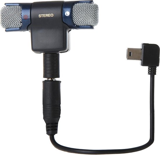 bol.com | xterne Mini Stereo MIC Microfoon met 17 CM 3.5 mm naar Mini USB -  5.5 * 5.5 * 1.5 cm