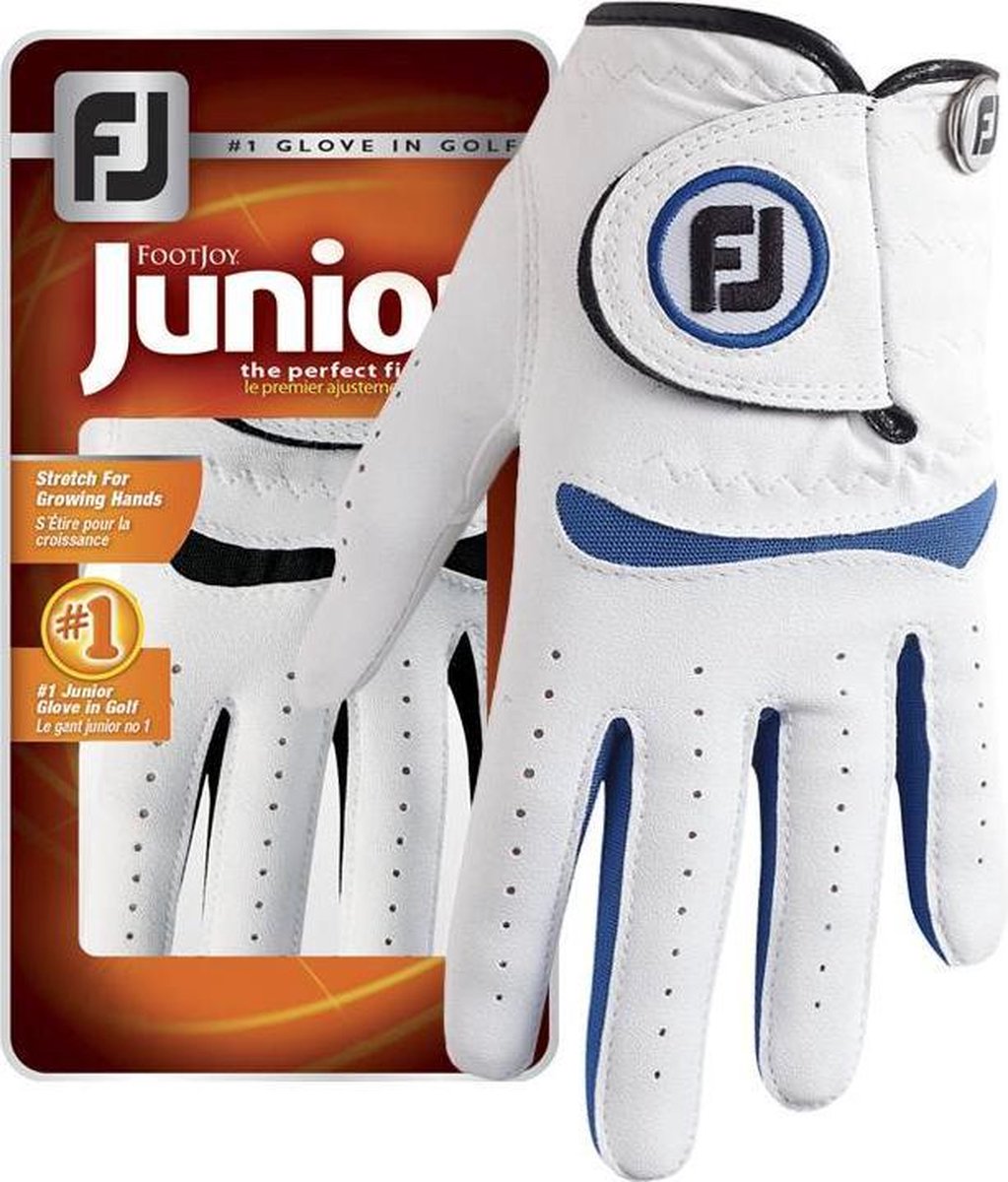 Junior handschoen - Wit/Cobalt