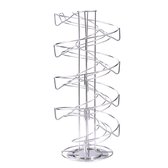 Capsulehouder - 40 cups - IJzermetaal - Chrome - Roterende houder