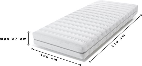 24-Bedding - Verkoelende Katoenen Hoeslaken - hoeslaken katoen (100%) - Lits Jumeaux - 160x210 cm - Wit - 30 cm - 24-Bedding