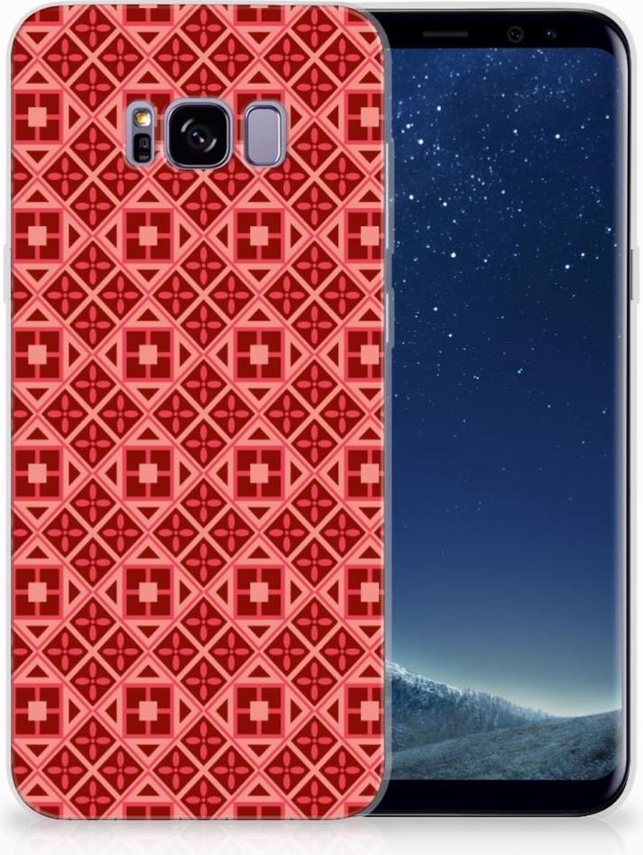TPU Hoesje voor Samsung Galaxy S8 Plus TPU bumper Batik Rood