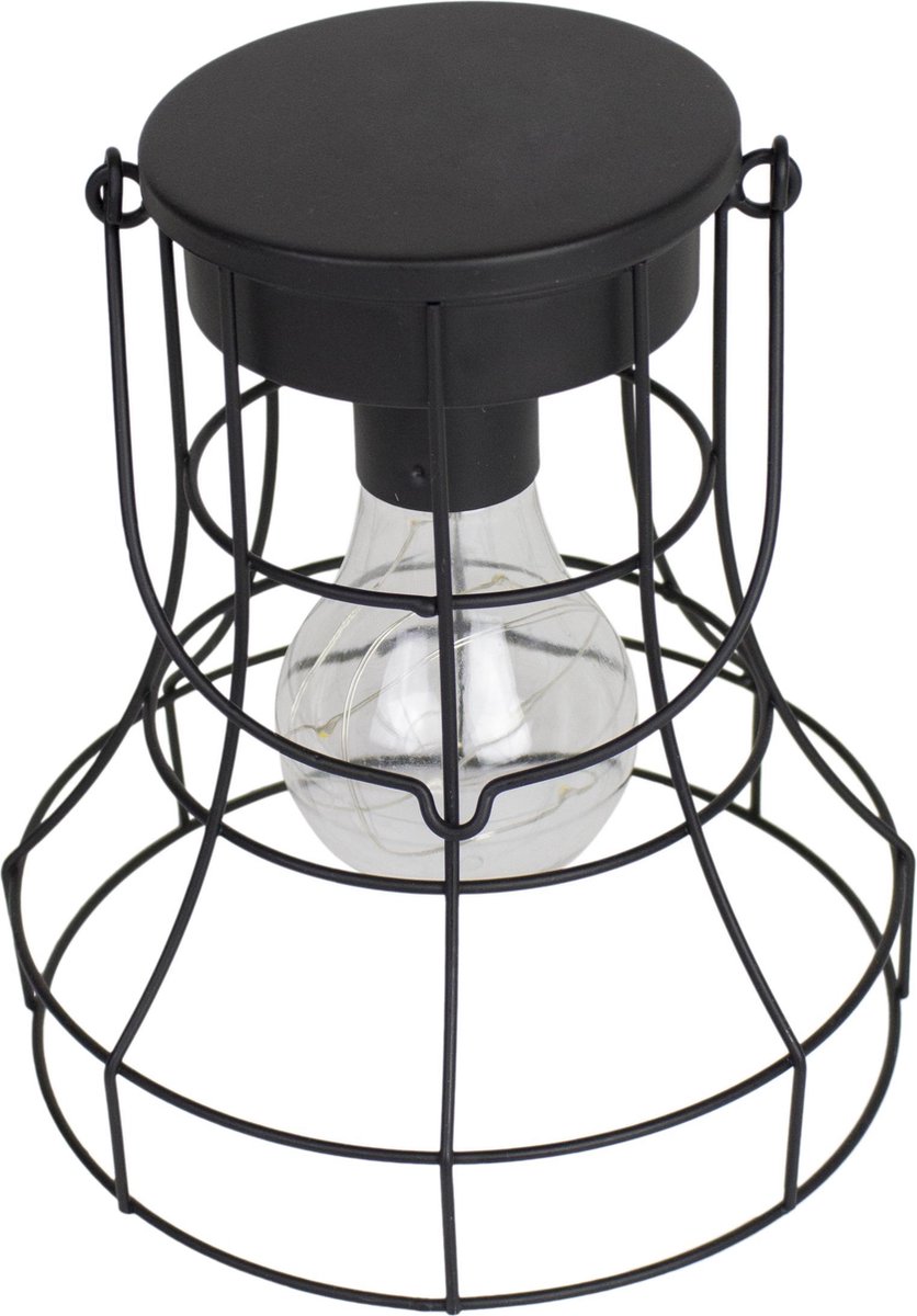 Housevitamin lantaarn / hanglamp / buitenlamp / tafellamp / balkonlamp / boomlamp / buitenvelichting / binnenverlichting - 15x16 cm - LED - zwart design