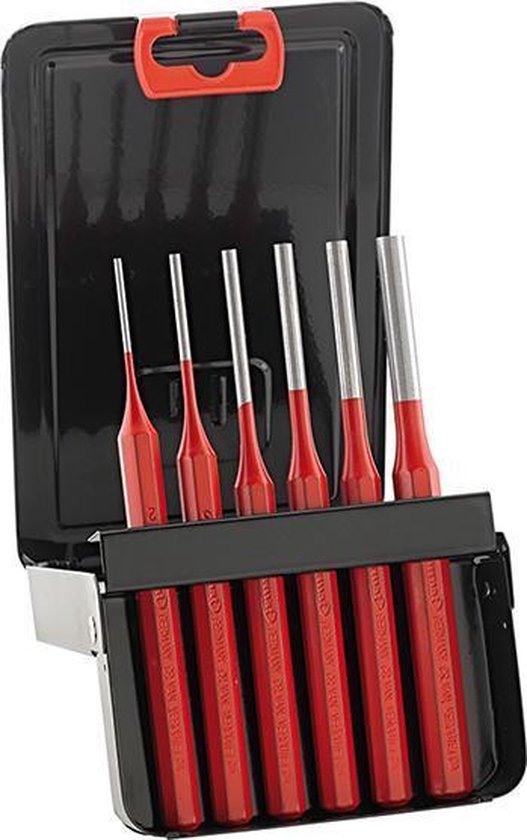 Jeu De Poinçons à Goupille Fendue Acier Trempé à L'air Au Chrome Molybdene Vanadium Din 6450 6 Pieces Format