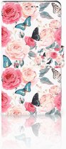Sony Xperia XZ1 Bookcase Hoesje Butterfly Roses