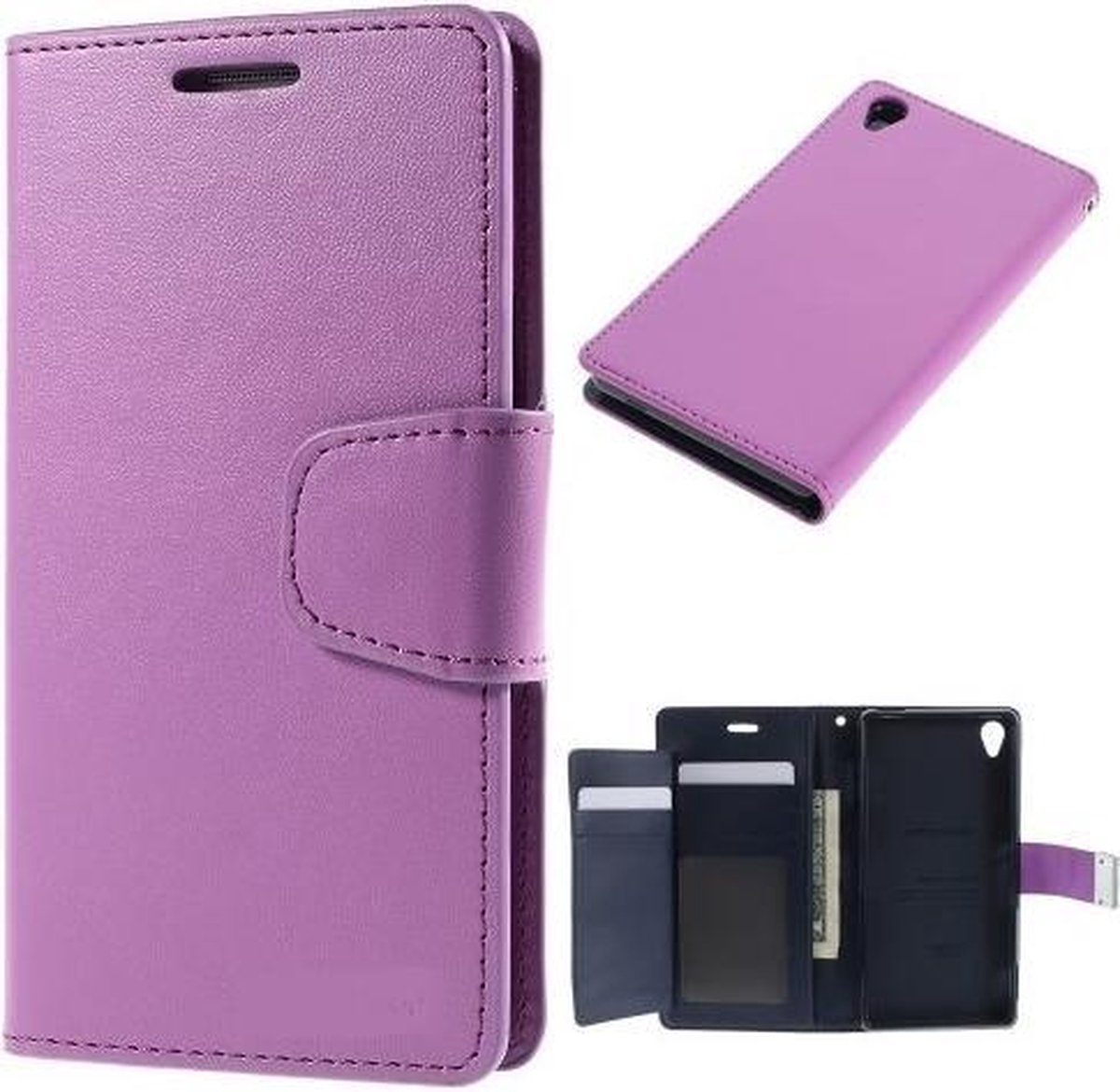 Mercury Rich Dairy wallet case hoesje Sony Xperia Z3 Plus paars