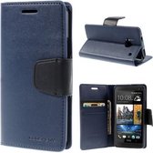 Goospery Sonata Leather case hoesje HTC One M9 blauw