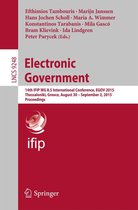 Lecture Notes in Computer Science 9248 - Electronic Government