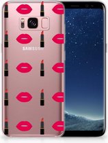 Siliconen Hoesje Samsung Galaxy S8 Design Lipstick Kiss