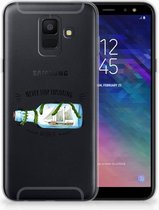 Geschikt voor Samsung Galaxy A6 (2018) Uniek TPU Hoesje Boho Bottle