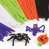 Halloween pijpenragers - creatieve hobbymateriaal voor kinderen ideaal voor decoratie maken en modelbouw (120 stuks)