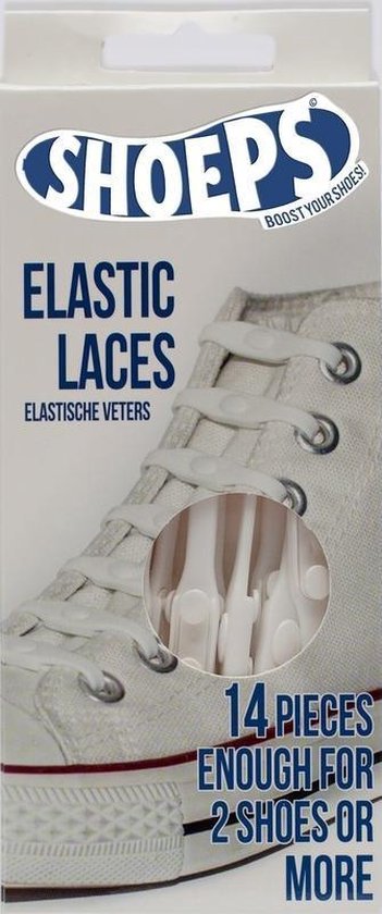 serie leven Gangster 14x Shoeps elastische veters wit - Sneakers/gympen/sportschoenen elastieken  veters -... | bol.com