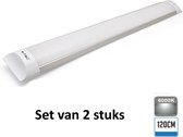 Geïntegreerde LED Buis 120cm 6000K | Daglicht|Set van 2 stuks