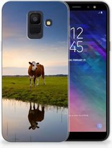Geschikt voor Samsung Galaxy A6 (2018) TPU Hoesje Design Koe