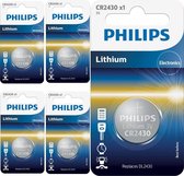 5 Stuks - Philips CR2430 3v lithium knoopcelbatterij