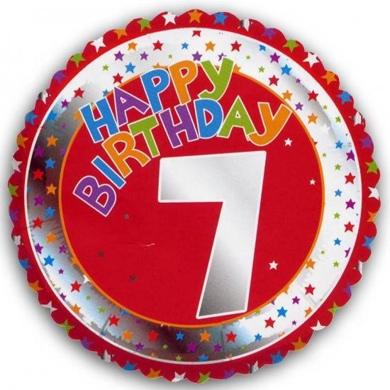 Happy Birthday 7 jaar folie ballon