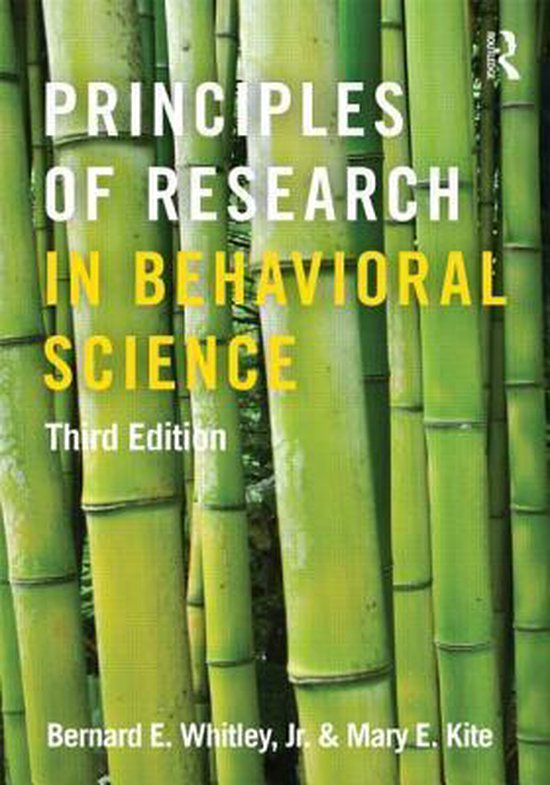 Principles of Research in Behavioral Science - cover