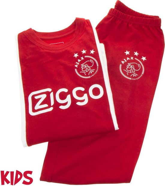 Ajax pyjama kinderen - rood/wit - maat 140 - Ajax
