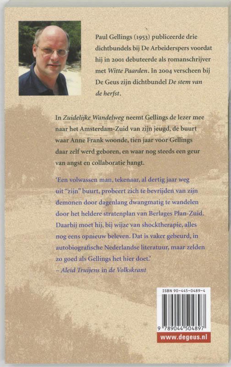 Zuidelijke wandelweg - back cover