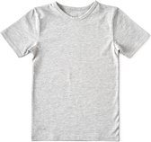 Little Label - t-shirt roundneck - grey melee 6Y - maat: 110/116 - bio-katoen