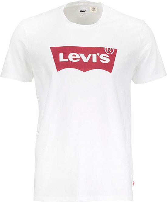 voordeel abces Ligatie Levi Shirt - Maat S - Mannen - wit/rood | bol.com