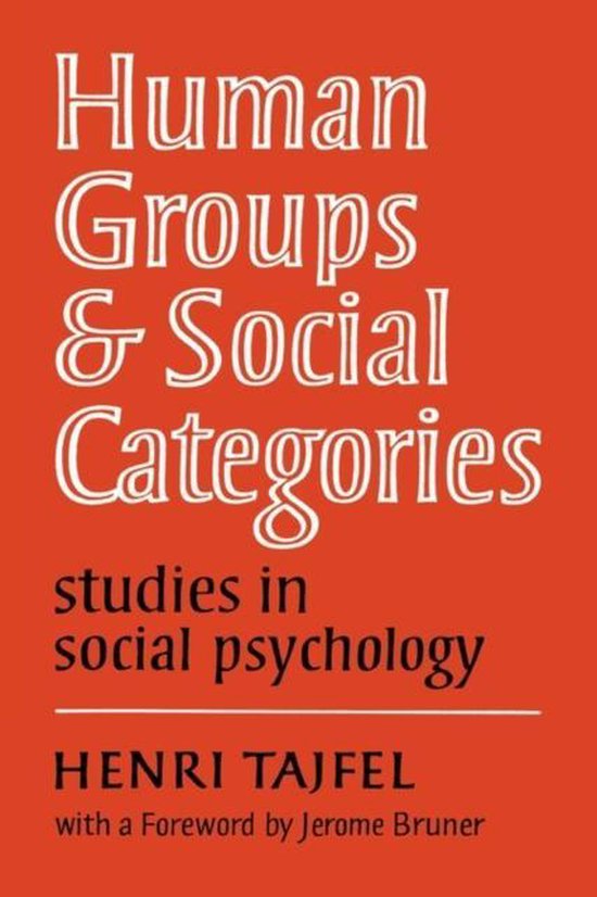 Human Groups And Social Categories:Studies In Social Psychol - cover