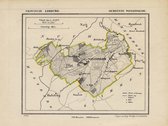 Historische kaart, plattegrond van gemeente Wijnandsrade in Limburg uit 1867 door Kuyper van Kaartcadeau.com