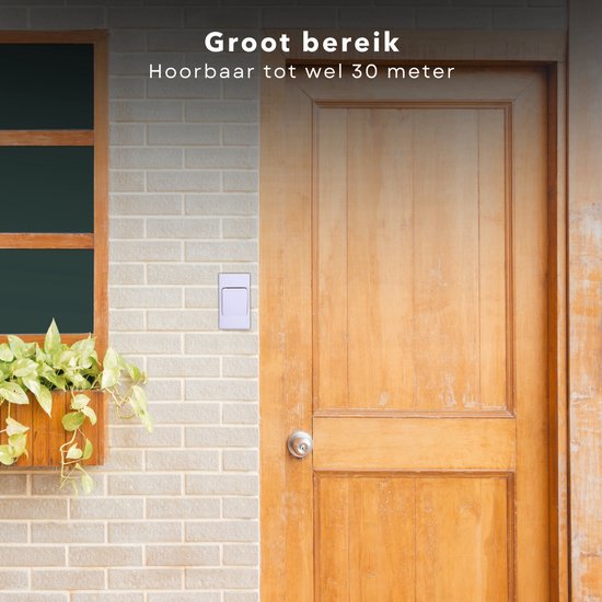 Draadloze Deurbel - 16 Geluiden - 30m Bereik - 14x9,5x4cm - Op Batterijen - Inclusief EBOOK — afbeelding 5