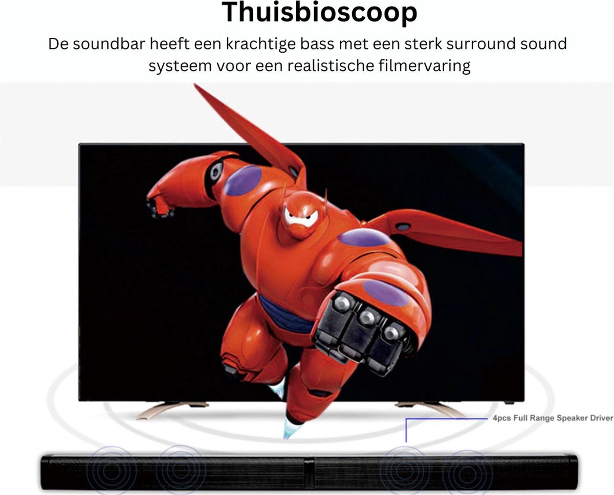 Happyment Soundbars TV - Soundbar Met Subwoofer - Soundbar - afbeelding 2
