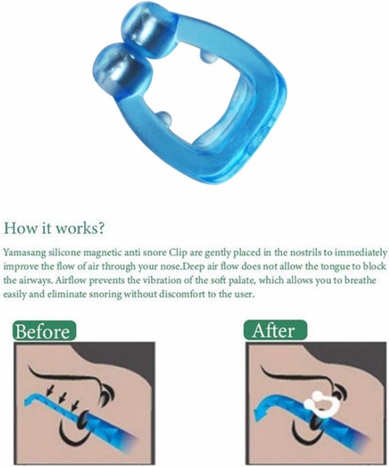 Clip Nasal Anti-ronflement En Silicone Magnétique - Solution Pour Mieux Dormir
