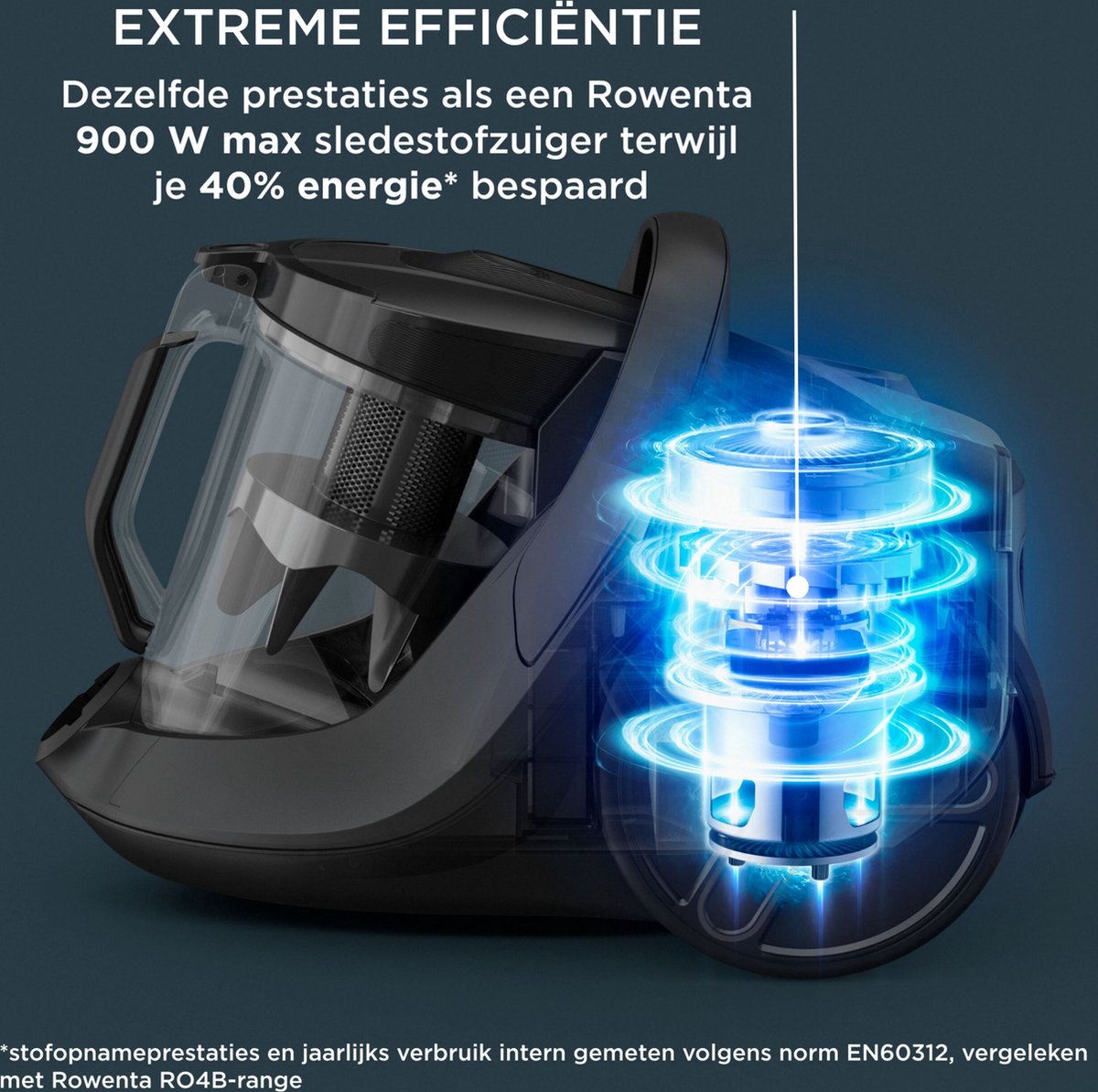 Rowenta Green Force Cyclonic Effitech RO7C36 - Stofzuiger - Zonder Zak - Energiezuinig - Krachtige Zuigkracht - Compact — afbeelding 3