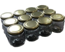 Glazen potjes 210ml 12 stuks - jampotjes - weckpotjes - inmaakpotjes