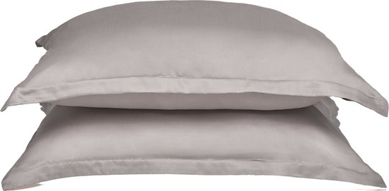 Coco & Cici Linge de lit doux, luxueux et durable - Taie d'oreiller 60 x 70 - Greige