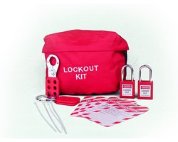 Lockout service monteur set - Lock out kit - LOTOTO kit - Loto kit - 2x hangslot - 2x slotvermeerderaar - 4x veiligheid tags - 4x tyraps - LOTOTO - Lock out tag out - Loto - Lock out - Tag out