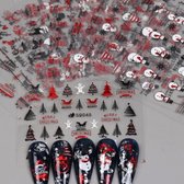 GUAPÀ® Nagelstickers 12 diverse patronen | Kerst nagelstickers | Nail Art | Nageldecoratie kerstvormpjes | 12 Nagelstickers kerstvellen