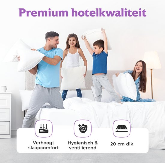 Densi Matras - Pocketvering - 120x200 - 20cm dik - 7 zones - Koudschuim - Afritsbare hoes - Premium hotelkwaliteit - Densi